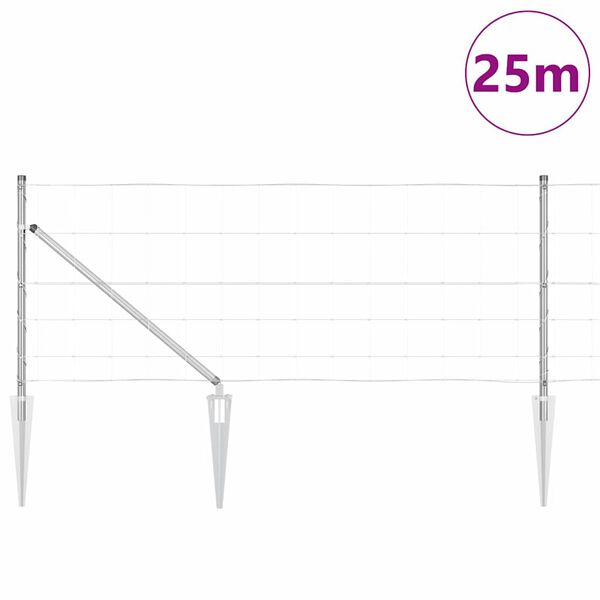 vidaXL Žoga āķis Cinkots 25 x 0,8 m Tērauds