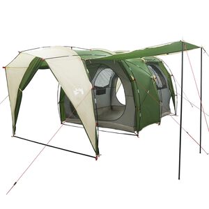 vidaXL Tuneļveida telts Zaļa 382 x 262 x 214 cm