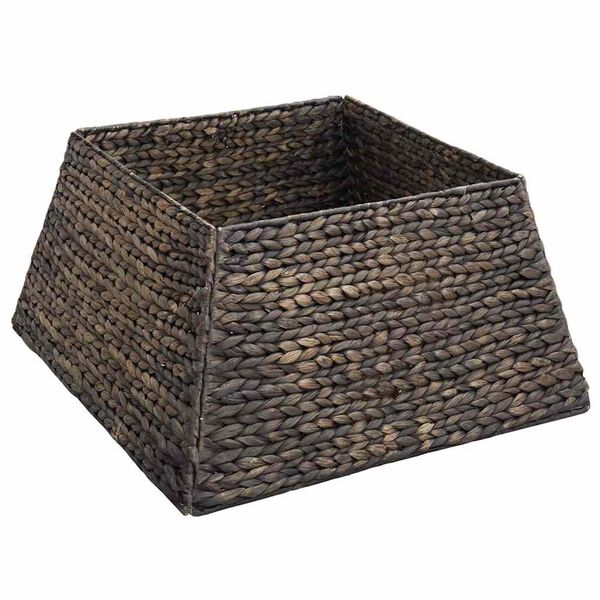 vidaXL Ziemassvētku koka apmale Melna 50 x 50 x 25 cm Ūdens hiacintes