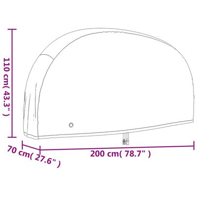 vidaXL grila pārklāji, 2 gab., 200x70x110 cm, 190D oksfordas audums