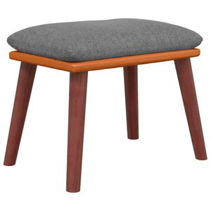 vidaXL kājsoliņ&scaron;, 45x29,5x35 cm, pelēks audums un mākslīgā āda