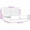 vidaXL Gultas rāmis ar galvas klāju Gai&scaron;i pelēka 200 x 200 cm audums