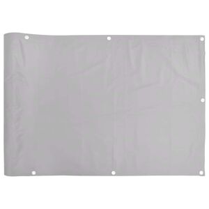 vidaXL balkona aizslietnis, PVC, 400x120 cm, pelēks