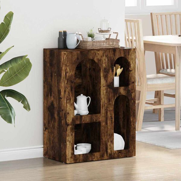 vidaXL Puse Dūmaka ozols 59 x 35 x 80.5 cm Inženierijas koks