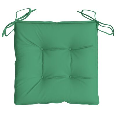vidaXL dārza krēslu spilveni, 6 gab., zaļi, 50x50x7 cm, audums
