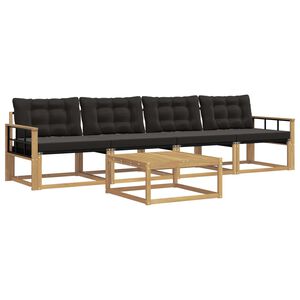 vidaXL Āra dīvānu komplekts 5 pcs Balta un melna 79 x 79 x 37 cm