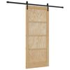 vidaXL Slīdo&scaron;ās durvis Dabiska 86 x 198,5 cm Priedes masīvkoks