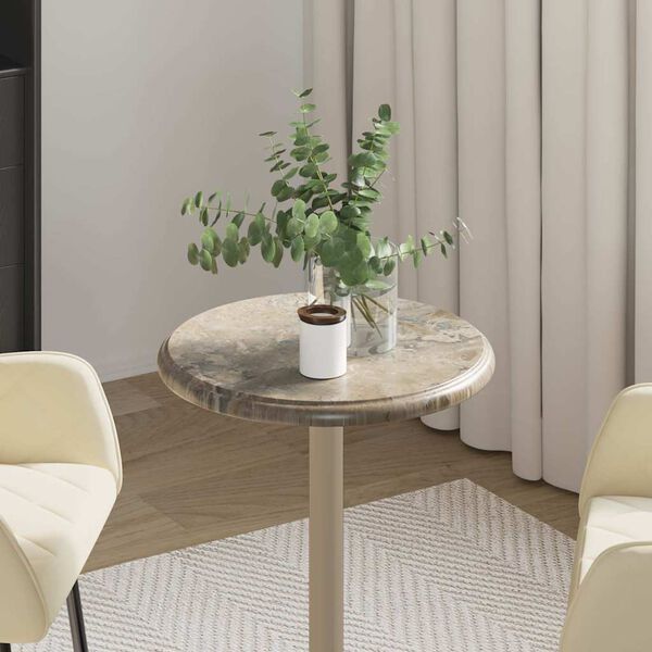 vidaXL galda virsma, &Oslash;40x2,5 cm, pelēks marmors