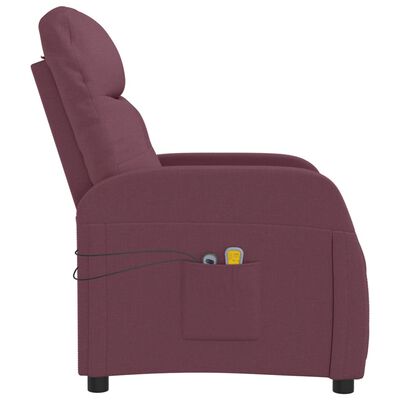 vidaXL elektrisks masāžas krēsls, violets audums