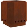 vidaXL Dūmu bez uguns bļoda Rūsa 48 x 48 x 51 cm Novecināts tērauds