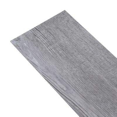 vidaXL grīdas dēļi, pašlīmējoši, 2,51m², 2 mm, matēti, pelēki, PVC