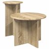 vidaXL Sānu galdiņu komplekts 2 gab. Sonomas ozols &Oslash; 45 x 35 cm