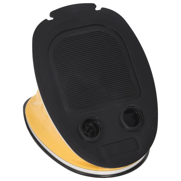 vidaXL kājas pumpis, 26x18 cm, PP un PE, pelēks un dzeltens