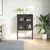 vidaXL Highboard Black 68x39x107 cm Tērauds
