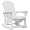 vidaXL Adirondack &scaron;ūpuļkrēsls Balts HDPE