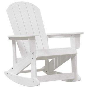 vidaXL Adirondack &scaron;ūpuļkrēsls Balts HDPE
