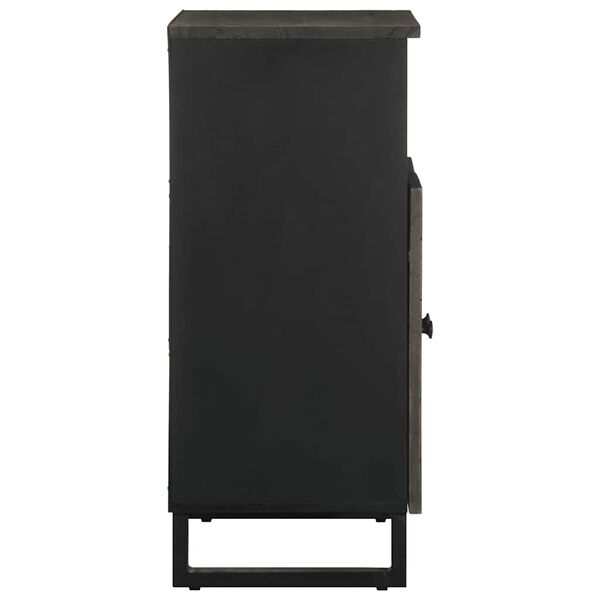 vidaXL kumode, melns, 60x33x75 cm, mango masīvkoks