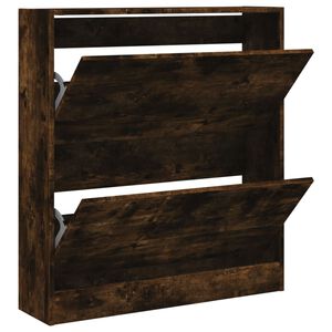 vidaXL apavu skapītis, ozolkoka krāsa, 80x21x87,5cm, inženierijas koks