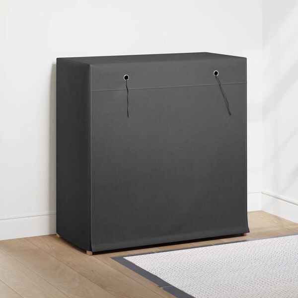 vidaXL apavu skapis ar pārsegu, pelēks, 79x40x80 cm, audums