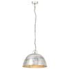 vidaXL griestu lampa, industriāls dizains, sudrabaina, 25 W, 41cm, E27