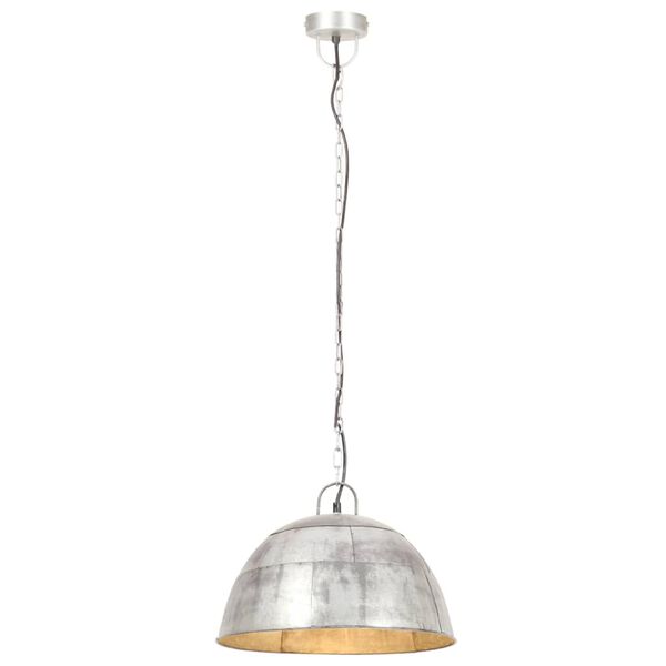 vidaXL griestu lampa, industriāls dizains, sudrabaina, 25 W, 41cm, E27