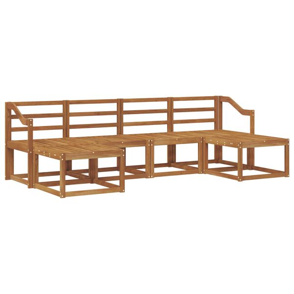 vidaXL Āra dīvānu komplekts 6 pcs Dabiska Inženierijas koks