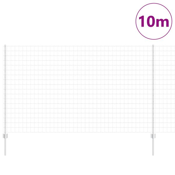 vidaXL Žogs ar stabu Sudraba 1,4 x 10 m Tērauds