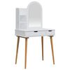vidaXL Tualetes galda komplekts FAUSKE 3 gab. Balts 76 x 50 x 143 cm