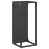vidaXL Malkas plaukts Melns 25x25x60 cm Auksti velmēts tērauds