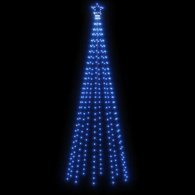 vidaXL Ziemassvētku egle, 310 zilas LED lampiņas, 100x300 cm