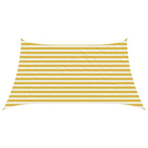 vidaXL Saulessargs Dzeltena un balta 3 / 4 x 2 m HDPE