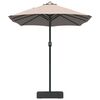 vidaXL Dārza parasols Pelēkbrūna 385 x 209 x 244 cm Poliesters