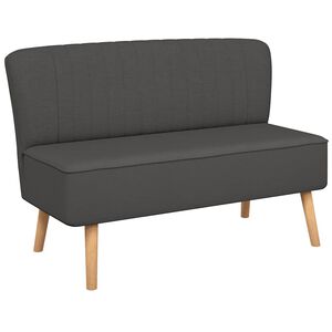 vidaXL auduma dīvāns, 117x55,5x77 cm, tum&scaron;i pelēks