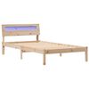 vidaXL Gultas rāmis Brūna 75 x 190 cm Ciets priedes koks