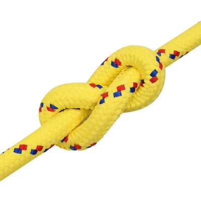 vidaXL laivu virve, dzeltena, 20 mm, 100 m, polipropilēns