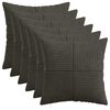 vidaXL Spilvenu pārvalks 6 pcs ALMELO Antracīta 30 x 30 cm kordurojs