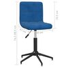 3087671 vidaXL Swivel Dining Chairs 4 pcs Blue Velvet (334433&times;2)