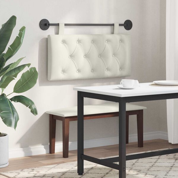 vidaXL Karājo&scaron;s galvgalis Krēmkrāsa 100 x 55 x 7 cm Samts