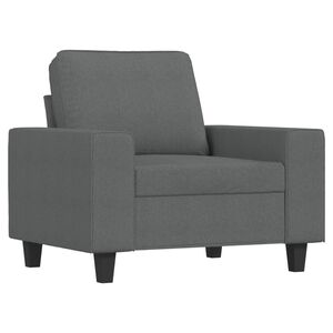 vidaXL atpūtas krēsls, tum&scaron;i pelēks, 60 cm, audums