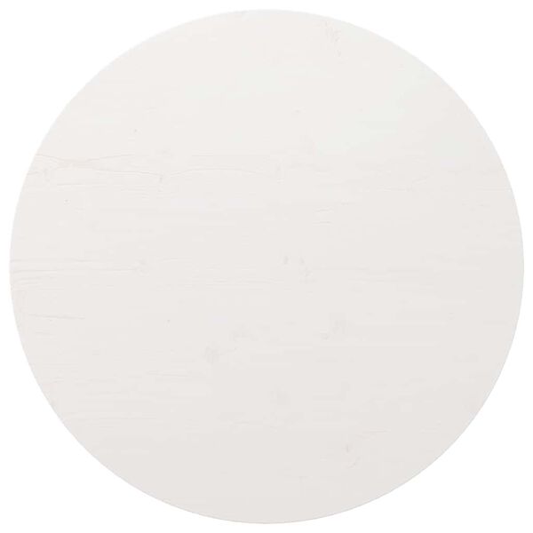 vidaXL galda virsma, balta, &Oslash;80x3 cm, apaļa, priedes masīvkoks