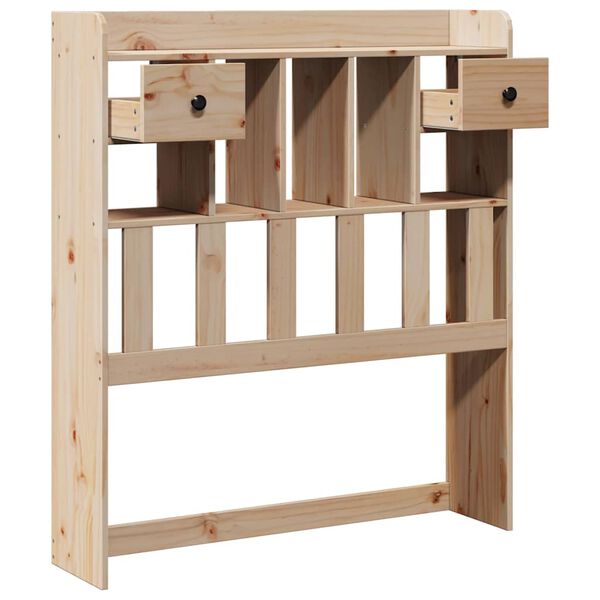 vidaXL galvgalis ar plauktiem, 100 cm, priedes masīvkoks