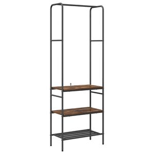 vidaXL Apģērba statīvs Dūmaka ozols 60 x 30 x 171 cm Inženierijas koks