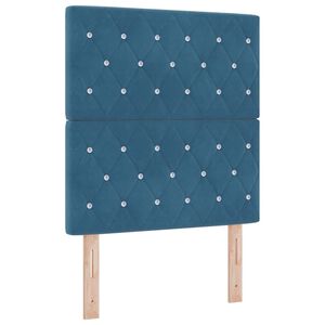 vidaXL Galvgalis Tum&scaron;i zils 80 cm Samts