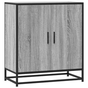 vidaXL kumode, pelēka koka, 68x35x76 cm, inženierijas koks, metāls