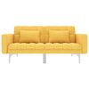 vidaXL izvelkams dīvāns, dzeltens audums