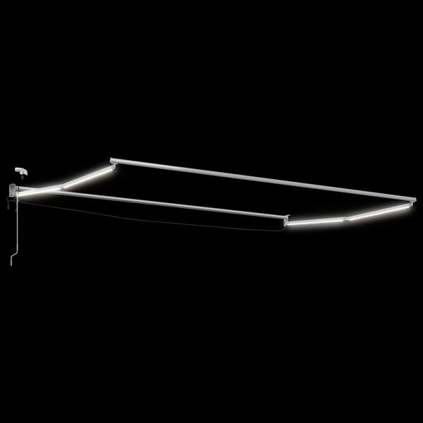 vidaXL Elektriskā izvelkamā nojumes rāmja Balts 4 x 2 m Alumīnijs