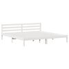 vidaXL Gultas rāmis Balts 225,5 x 205,5 x 69,5 cm Cieta priede