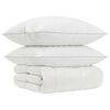 vidaXL 90% zosis dūnas gultas veļas komplekts FULDA 3 gab. Ziema Balts
