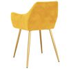 vidaXL virtuves krēsli, 6 gab., dzeltens samts