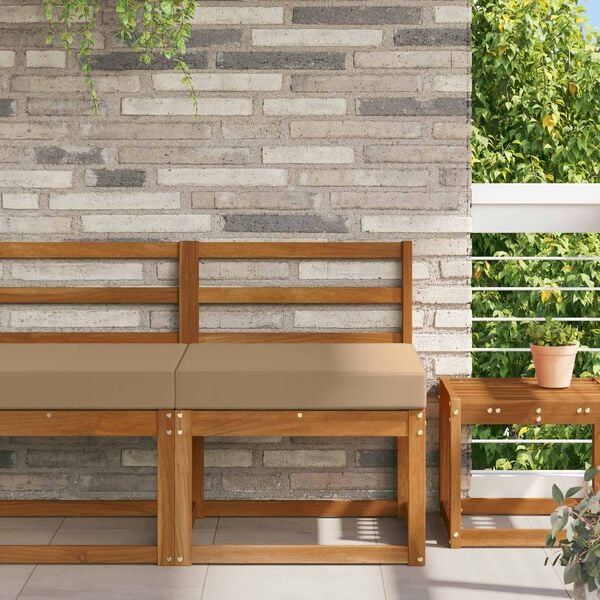 vidaXL Āra dīvāna spilvens Pelēkbrūna 60 x 60 x 8 cm Poliesters